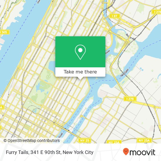 Furry Tails, 341 E 90th St map