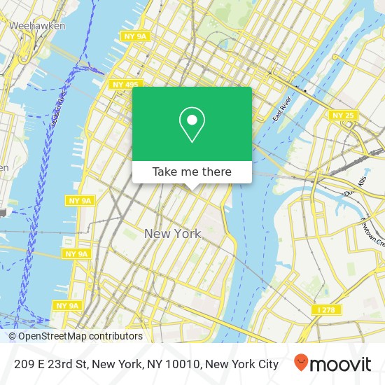 209 E 23rd St, New York, NY 10010 map