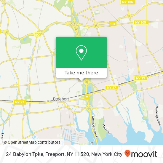 Mapa de 24 Babylon Tpke, Freeport, NY 11520