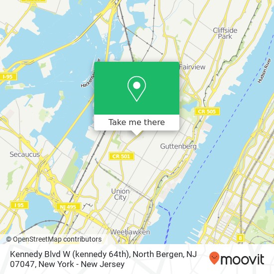 Kennedy Blvd W (kennedy 64th), North Bergen, NJ 07047 map