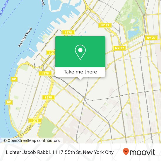 Lichter Jacob Rabbi, 1117 55th St map