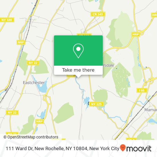 Mapa de 111 Ward Dr, New Rochelle, NY 10804