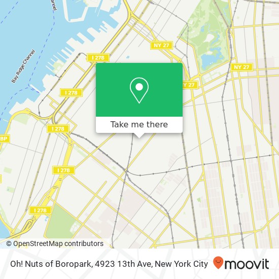 Mapa de Oh! Nuts of Boropark, 4923 13th Ave