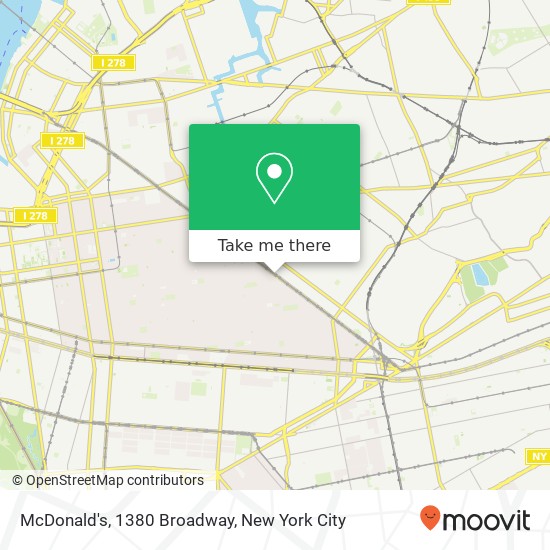 Mapa de McDonald's, 1380 Broadway