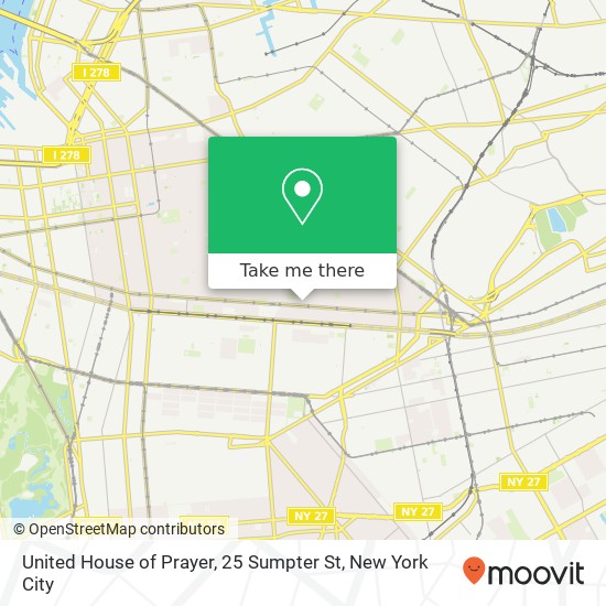United House of Prayer, 25 Sumpter St map