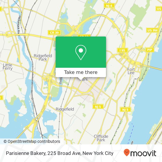 Mapa de Parisienne Bakery, 225 Broad Ave