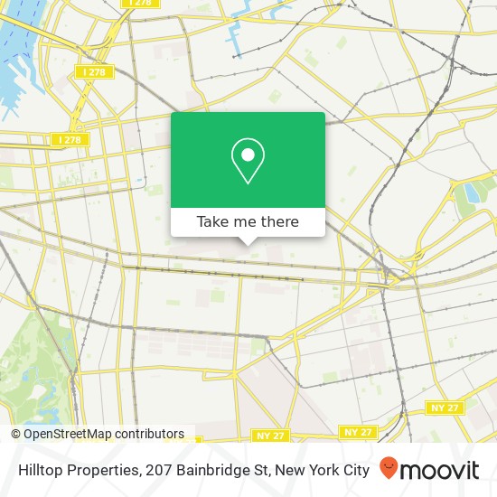 Mapa de Hilltop Properties, 207 Bainbridge St