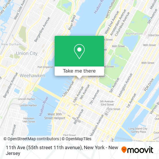 Mapa de 11th Ave (55th street 11th avenue)