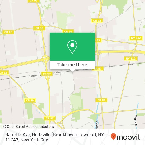 Mapa de Barretts Ave, Holtsville (Brookhaven, Town of), NY 11742