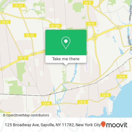 Mapa de 125 Broadway Ave, Sayville, NY 11782