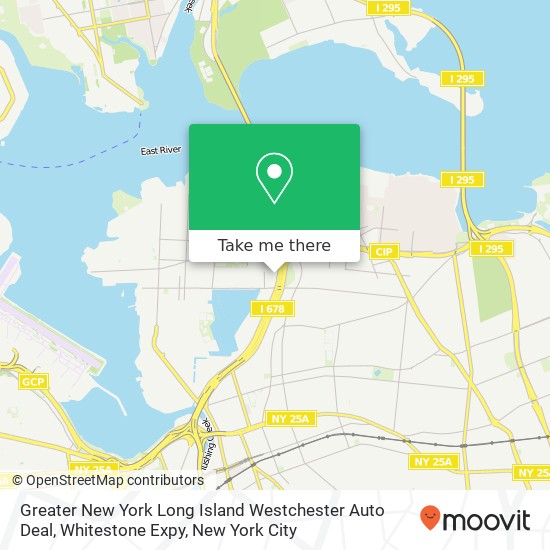 Mapa de Greater New York Long Island Westchester Auto Deal, Whitestone Expy