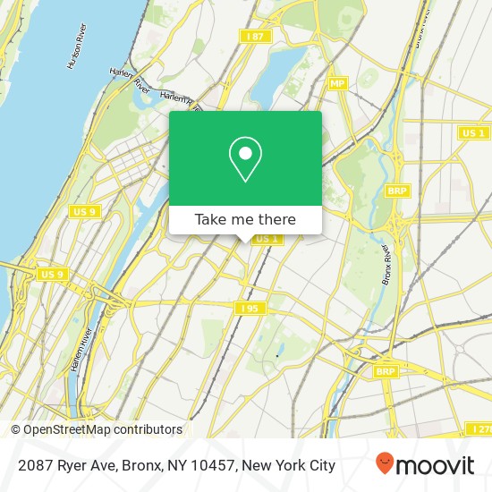 Mapa de 2087 Ryer Ave, Bronx, NY 10457