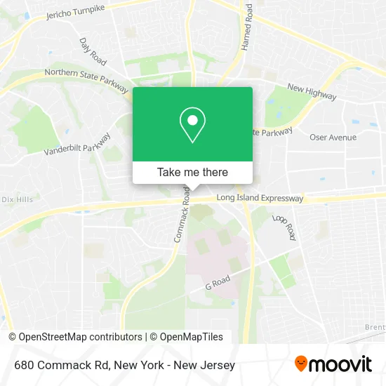 Mapa de 680 Commack Rd