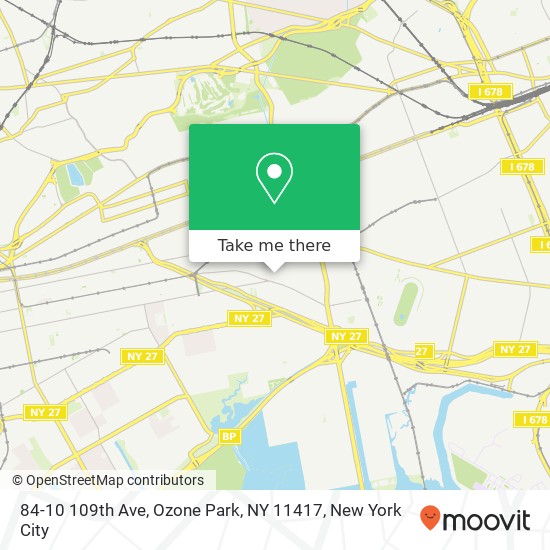 84-10 109th Ave, Ozone Park, NY 11417 map