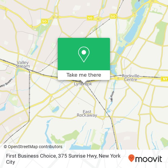 Mapa de First Business Choice, 375 Sunrise Hwy