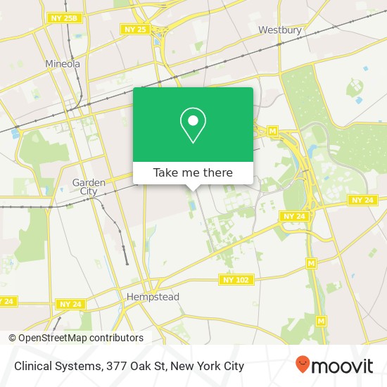 Mapa de Clinical Systems, 377 Oak St