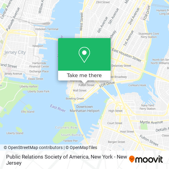 Public Relations Society of America map