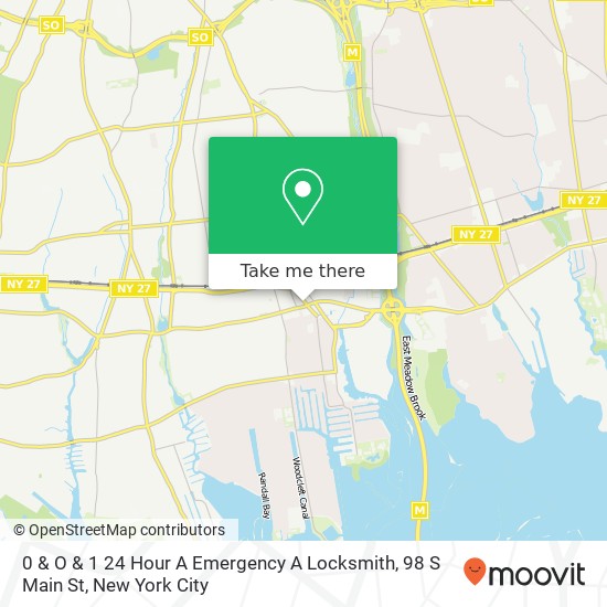 Mapa de 0 & O & 1 24 Hour A Emergency A Locksmith, 98 S Main St