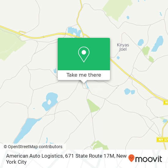 Mapa de American Auto Logistics, 671 State Route 17M