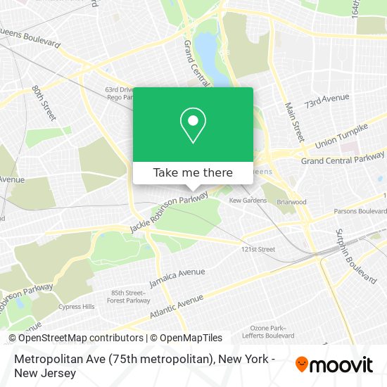 Mapa de Metropolitan Ave (75th metropolitan)