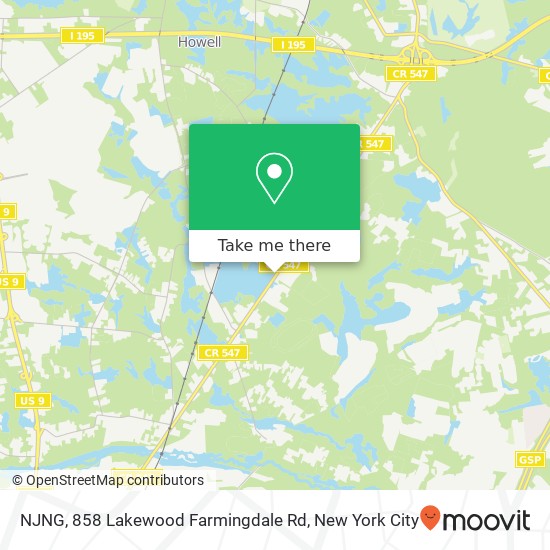 NJNG, 858 Lakewood Farmingdale Rd map