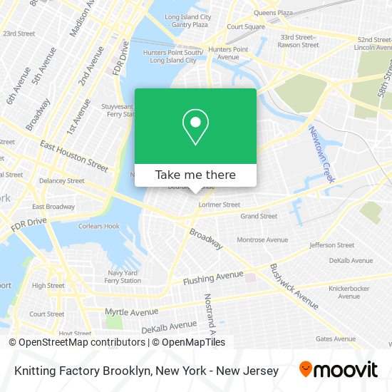 Knitting Factory Brooklyn map