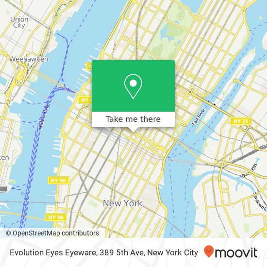 Mapa de Evolution Eyes Eyeware, 389 5th Ave