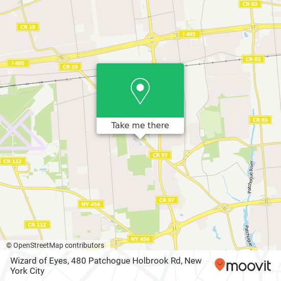 Wizard of Eyes, 480 Patchogue Holbrook Rd map