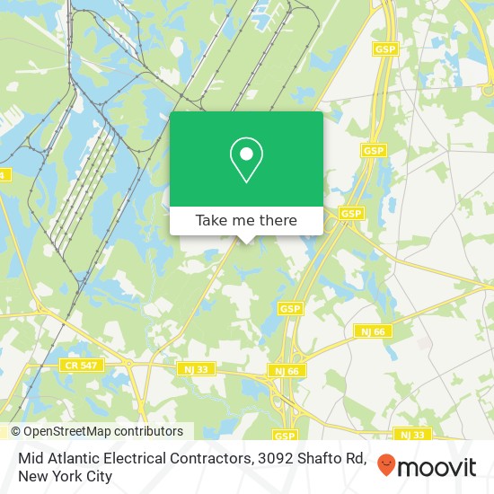 Mid Atlantic Electrical Contractors, 3092 Shafto Rd map