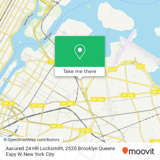 Mapa de Aacured 24 HR Locksmith, 2520 Brooklyn Queens Expy W