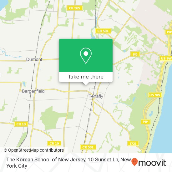 Mapa de The Korean School of New Jersey, 10 Sunset Ln