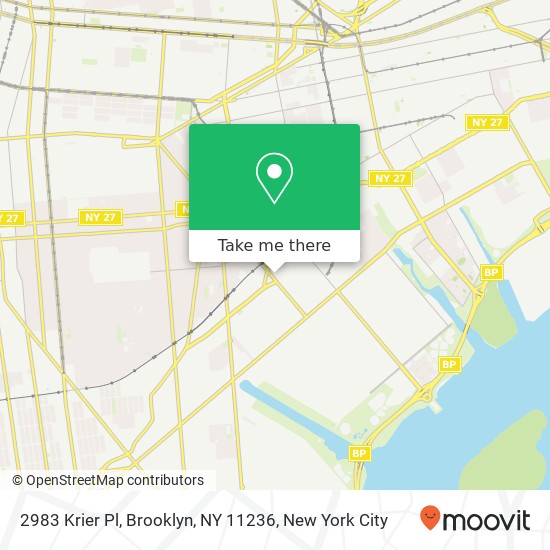 Mapa de 2983 Krier Pl, Brooklyn, NY 11236