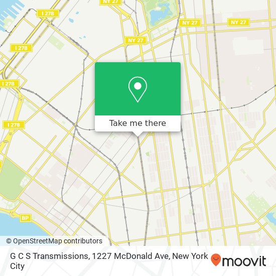 Mapa de G C S Transmissions, 1227 McDonald Ave