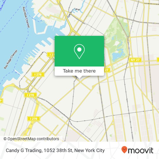 Mapa de Candy G Trading, 1052 38th St