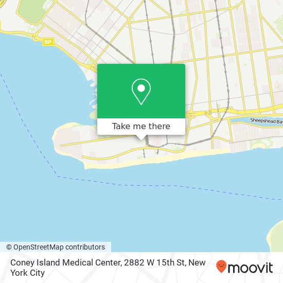 Mapa de Coney Island Medical Center, 2882 W 15th St