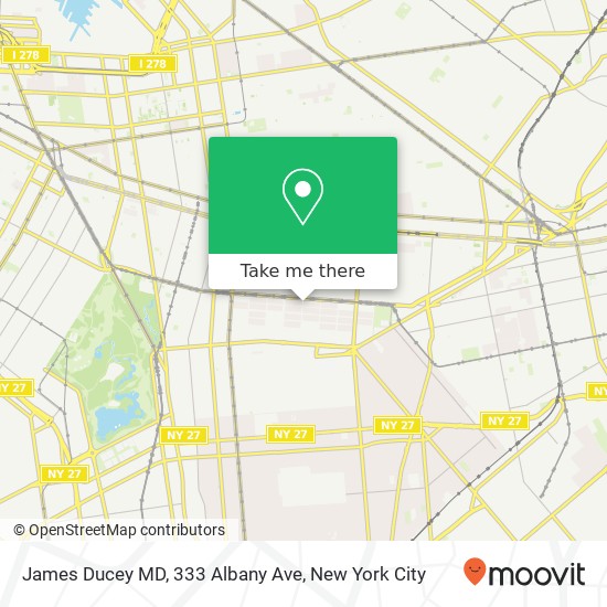 James Ducey MD, 333 Albany Ave map