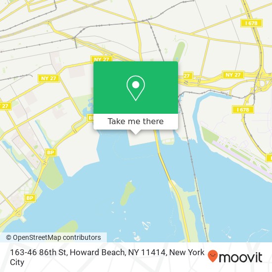 Mapa de 163-46 86th St, Howard Beach, NY 11414