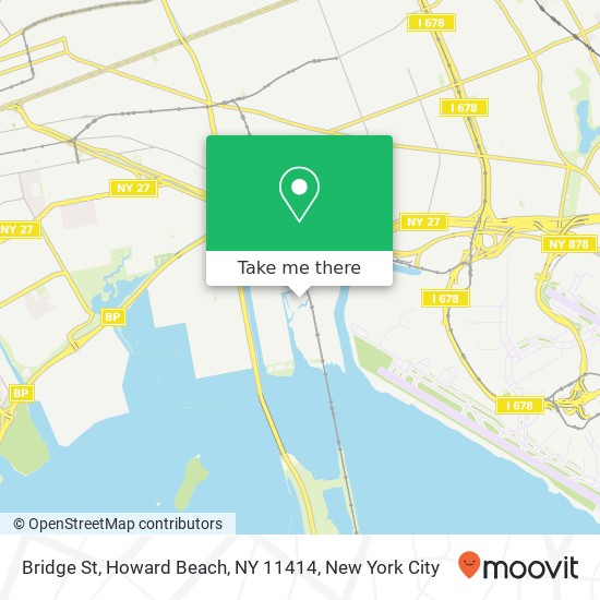 Mapa de Bridge St, Howard Beach, NY 11414
