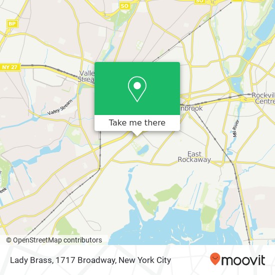 Lady Brass, 1717 Broadway map