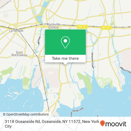 Mapa de 3118 Oceanside Rd, Oceanside, NY 11572