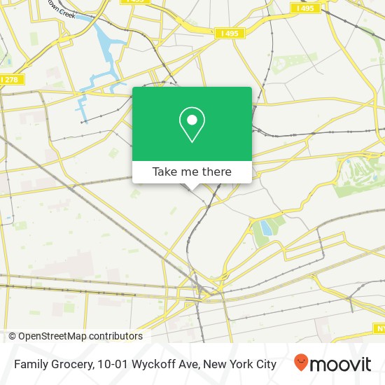 Mapa de Family Grocery, 10-01 Wyckoff Ave