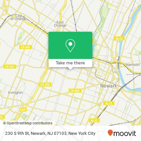 Mapa de 230 S 9th St, Newark, NJ 07103