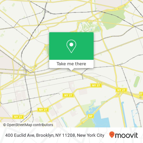 Mapa de 400 Euclid Ave, Brooklyn, NY 11208