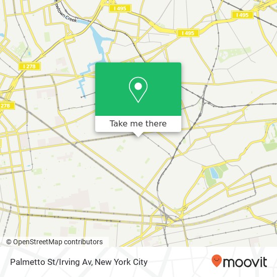 Mapa de Palmetto St/Irving Av