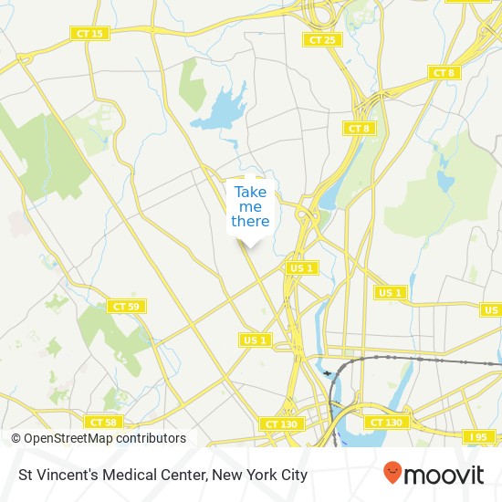 Mapa de St Vincent's Medical Center