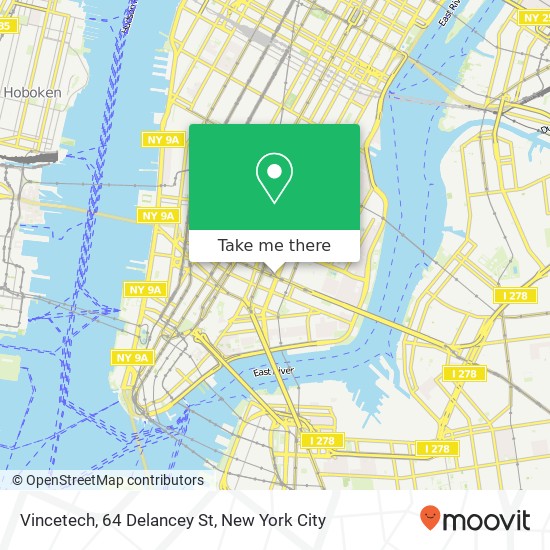 Mapa de Vincetech, 64 Delancey St