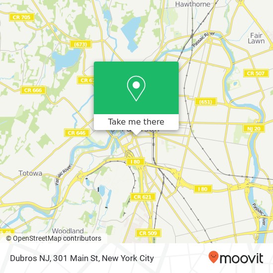 Mapa de Dubros NJ, 301 Main St