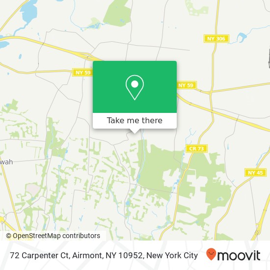 Mapa de 72 Carpenter Ct, Airmont, NY 10952