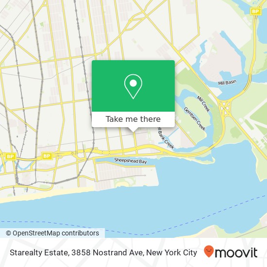 Mapa de Starealty Estate, 3858 Nostrand Ave