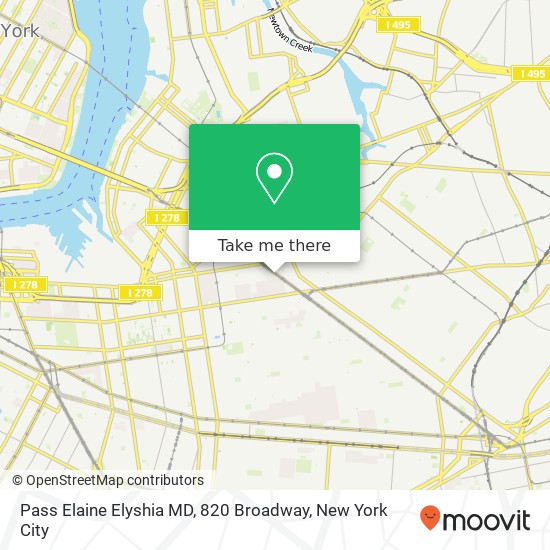 Pass Elaine Elyshia MD, 820 Broadway map